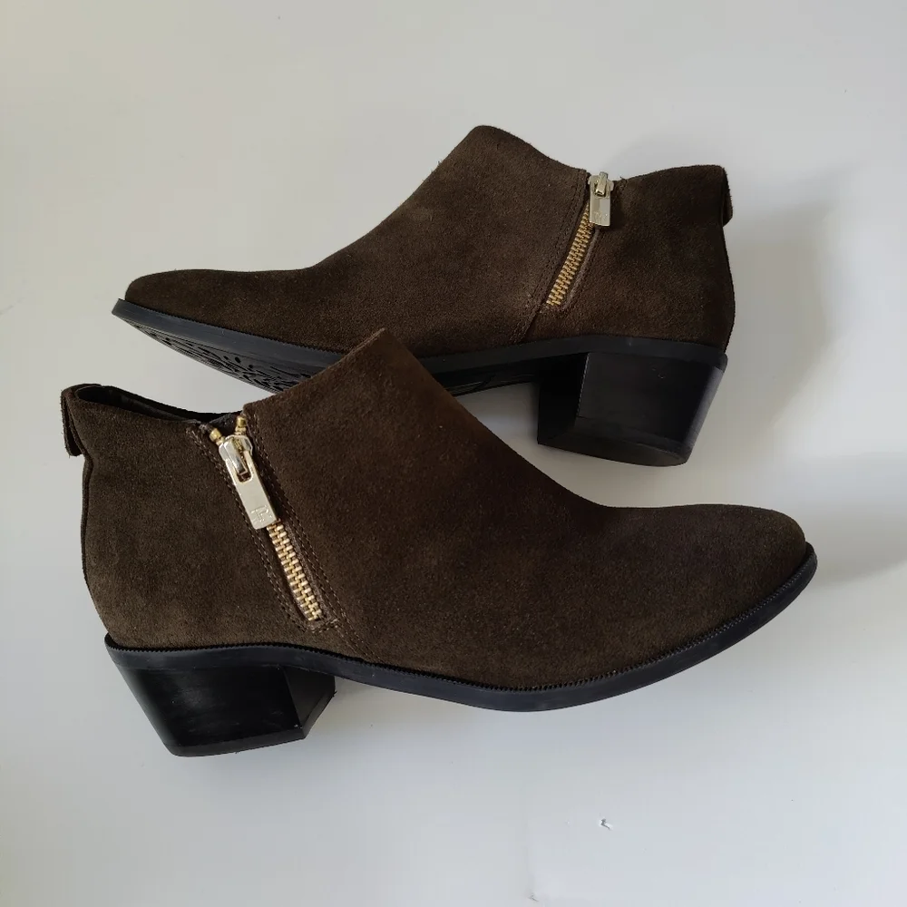 Taryn Rose Sabrina Loden Suede Ankle Bootie